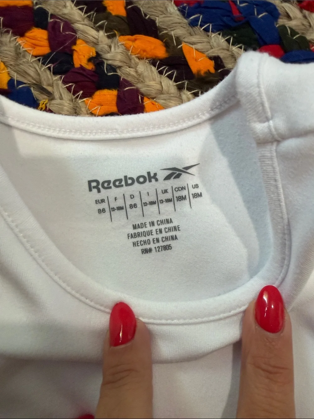 Reebok White Tennis Dress with Pink and Teal Trim -18M